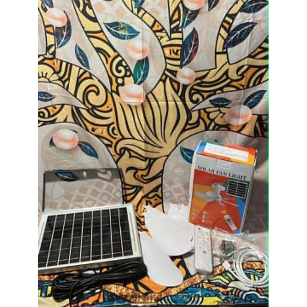 Solar Fan Light Kit w/ Remote & Solar Panel – New Open Box